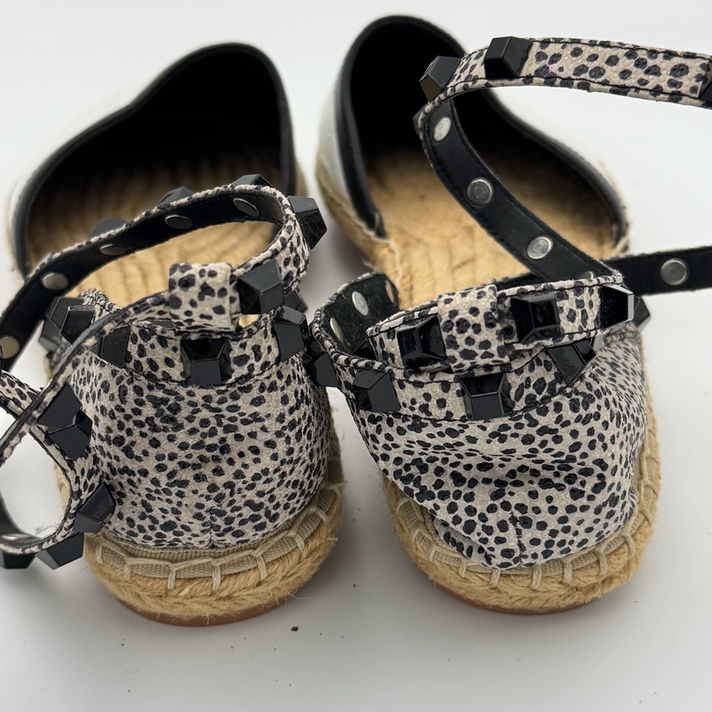 Like New Rebecca Minkoff Gilles Studded Leather Ankle Strap Espadrilles size 8.5 - Picture 5 of 6